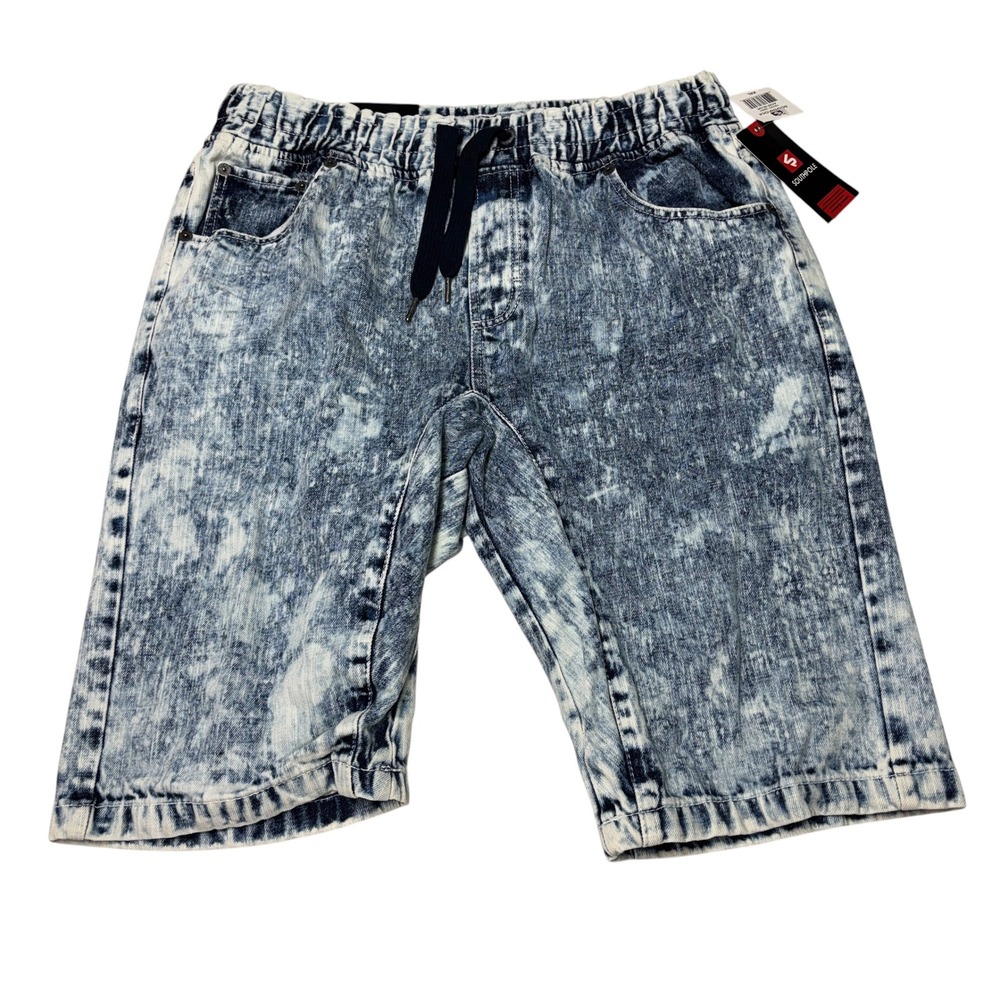 NWT Southpole Mens Acid Blue Denim Jogger Shorts‎ XXL W36 L12 Streetwear